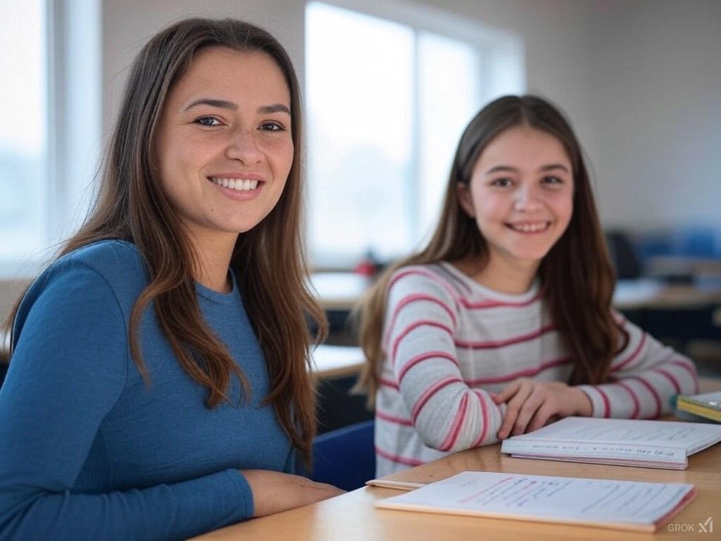 Students in an online study group